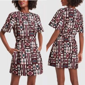 G. GOOP Malet Geometric Printed Dress